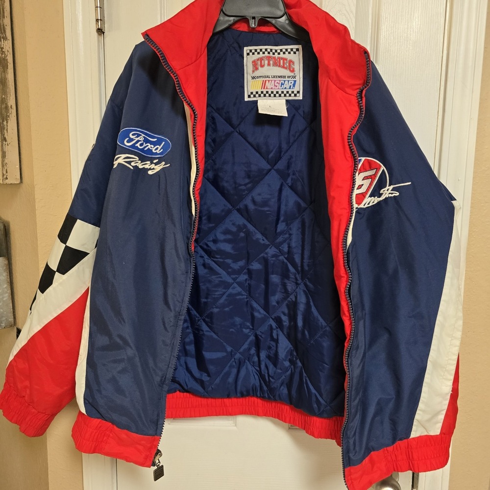 Nutmeg NASCAR Valvoline Ford Racing Jacket Men's Coat Mark Martin #6 Size Large - Picture 3 of 7